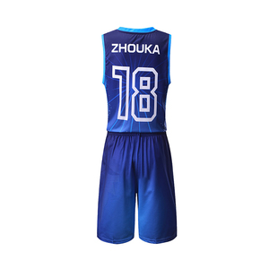 Basketball Jersey uniform design blue color ジャージーシャツデザイン for basketball, last basketball jersey design color White - Product Image 2