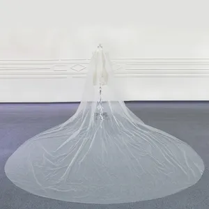 Zhongshan toptan özelleştirmek uzun tül aplike dantel üst Vantage gelin düğün elbisesi peçe