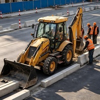 Backhoe Loader & Front Loader Diesel 4 Roda Penggerak Serbaguna 8 Ton Segala Medan dengan Motor & Pompa Efisiensi Tinggi