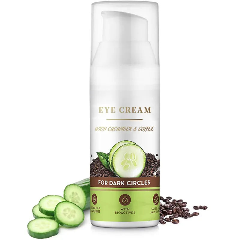 Korea Cosmetic Eye Cream Sulfate-free Dark Circles & Anti-Puffiness and Caffeine & Cucumber Eye Cream Manufacturer