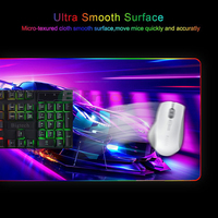 Tapis de Souris XXL Lumineux à LED Colorées pour Clavier Chauffant en Caoutchouc – Tapis de Bureau Lumineux pour Jeu et Souris – Produit en Stock