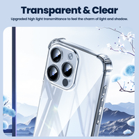Coque de téléphone anti-chute Toock avec design transparent, ajustement fin pour iPhone 12-15, protection contre les chutes et protection de l'objectif