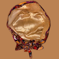 Bonnets chirurgicaux en satin à motif de dessin animé, avec queue de cheval, bouffant, pour hommes, à nouer à l'arrière, ajustables, pour cheveux longs, chapeaux médicaux pour femmes