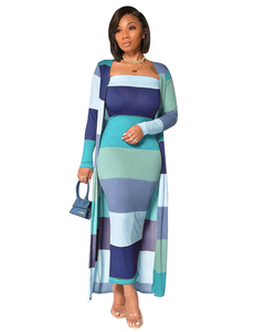Vente en gros 2022, ensemble <span class=keywords><strong>2</strong></span> pièces de haute qualité pour femmes, manteau long + robe crayon pour femme - Product Image 6
