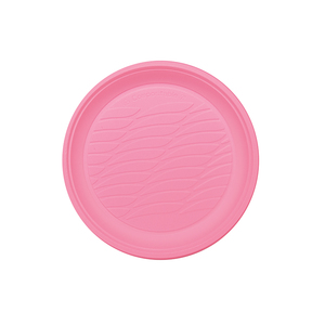 Assiettes à dessert en bioplastique biodégradable et compostable, diamètre 17 cm, rose, 20 pièces/paquet - Product Image 1