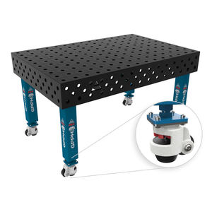 Steelmax gpph 1.5x1ม. ม้านั่งเชื่อมแบบมีล้อหนา15มม. รู28มม. ตารางขนาด100x100มม - Product Image 1