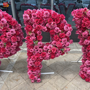 Moderne SMOOTHSilk Fleurs Lettre P Lettres florales debout à l'extérieur des fleurs de mariage Arch Hot Pink Real Touch 3D Feature - Product Image 3
