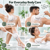 Brosse de douche électrique rechargeable pour le corps, brosse de bain électrique, machine à exfolier automatique, brosse corporelle électrique