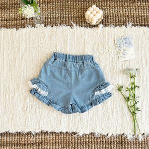 <span class=keywords><strong>Pantaloncini</strong></span> in denim con volant in pizzo per <span class=keywords><strong>bambina</strong></span>, collezione estiva 2026, all'ingrosso - Product Image 3