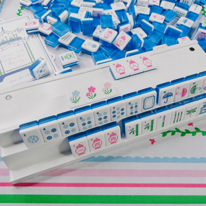 Juego de Mesa de Mahjong Americano con Botas Azules y Burbujas, Grabado en Acrílico, Regalo para <span class=keywords><strong>Casino</strong></span>, Entretenimiento para Adultos, Novedad 2026 - Product Image 4