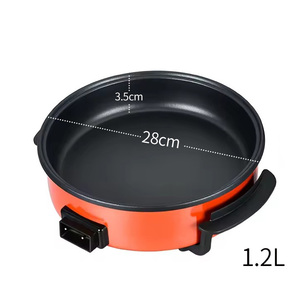 Sartén eléctrica antiadherente para <span class=keywords><strong>pizza</strong></span>, sartén eléctrica para hornear, plancha para pasteles, fiesta en casa, 1,2 L - Product Image 2