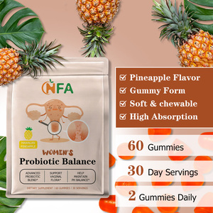 OEM ODM Women's Probiotic Balance Gummies with Vitamin Pineapple Fruit Powder Support Immune Antioxidant Slow Skin Aging - Product Image 4