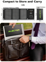 Panneau solaire monocristallin pliable Alecter Portable 21W, étanche IP65, certifié RoHS, haute efficacité 18,5%, chargeur USB rapide