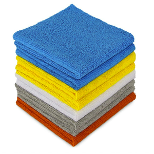 Pack 10 In 40 x 40cm 200-350gsm Housewares Microfibre Cloths Towel Pink Blue Yellow Green Red Cleaning Microfiber Cloth In Buck