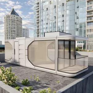 YINGYUI, casa de cápsula espacial de alta calidad, inodoro, cabina de manzana, restaurante, Panel sándwich prefabricado, Hotel/centro comercial/escuela - Product Image 5