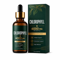 Gouttes de Chlorophylle Menthe Pure 60ml pour la Santé Cellulaire et le Soutien Antioxydant Complexe Superalimentaire Naturel Vente en Gros