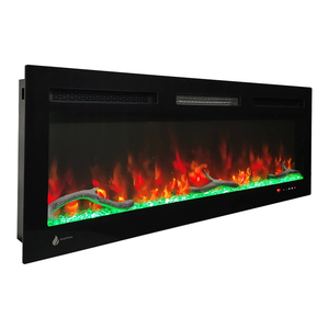 Chimenea Eléctrica Decorativa Integrada con <span class=keywords><strong>Llamas</strong></span> de Siete Colores, 700 mm, Negra, Control Remoto, Ahorro de Energía, Calefacción, Uso en Hoteles, Estilo Francés - Product Image 2