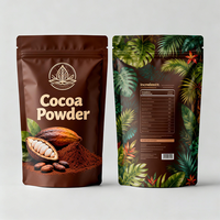 Sacs Mylar personnalisés imprimés, résistants à l'humidité, avec fermeture éclair, pour emballage de chocolat, cacao et poudre