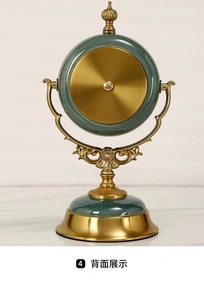 European Vintage Style Quartz Table Watch <strong>Clock</strong> Creative Needle Display for Bedroom <strong>Bedside</strong> or Desktop Decor - Product Image 2