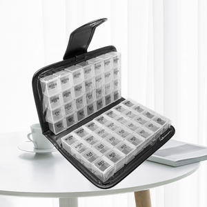 Jacquard Boîte À Pilules, Mode Pilule Planificateur Carnet de Notes Rappel De Pilule 2 Semaine - Product Image 3