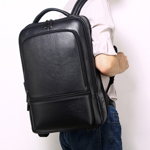 กระเป๋าเป้สะพายหลังผู้ชายสำหรับเดินทางธุรกิจความจุขนาดใหญ่ 36-55 ลิตร พร้อมพอร์ต USB สีพื้น หูหิ้วนุ่ม ช่องซิปด้านใน - Product Image 1