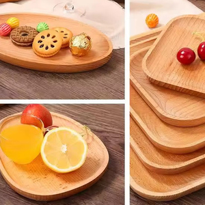 Vassoio in Legno Piccolo per Servire, Vassoio per Caffè e Tè, per Alimenti e Bevande, Uso Domestico in Cucina, Mini Vassoio Organizzatore per <span class=keywords><strong>Tavolino</strong></span> da Caffè e Uso Quotidiano - Product Image 2