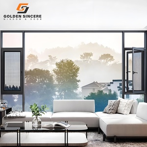 หน้าต่างอลูมิเนียมแบบเอียงและหมุนพร้อมด้วยตะแกรงตกแต่งเพื่อความสวยงาม - Product Image 5