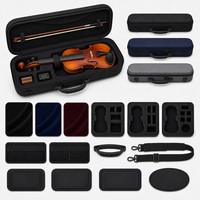 Kotak Penyimpanan Instrumen Musik Gitar Biola Tahan Air, Tahan Lama, Portabel, Ringan, Cangkang Keras, Logo Bagian Dalam Dibentuk Sesuai Pesanan