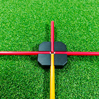 Bâtons d'alignement convertibles en forme de T SwingPerfect Golf Cross pour entraînement complet du swing, du chipping et du putting, pour tous les clubs, outil en fibre de verre