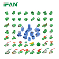 Raccords robustes IFAN ISO 15874 PPR toutes tailles moulés par injection PN25, coudes et tés pour alimentation en eau
