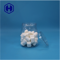 Pot à collation en plastique PET transparent de 855 ml, anti-fuite, sans BPA, de qualité alimentaire, pour bonbons et biscuits, avec couvercle plat