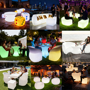 Muebles <span class=keywords><strong>de</strong></span> Exterior <span class=keywords><strong>de</strong></span> Lujo, <span class=keywords><strong>Sillas</strong></span> <span class=keywords><strong>de</strong></span> <span class=keywords><strong>Comedor</strong></span> <span class=keywords><strong>para</strong></span> <span class=keywords><strong>Terraza</strong></span>, Mesas y <span class=keywords><strong>Sillas</strong></span> Luminosas Impermeables IP65, Adecuadas <span class=keywords><strong>para</strong></span> Piscinas y Fiestas - Product Image 6