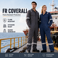 Combinaison de travail haute visibilité ignifuge et résistante aux flammes pour l'exploitation minière, le charbon, le pétrole et le gaz – Vêtement de sécurité réfléchissant FRC FR