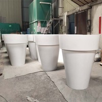 Pot de fleurs en fibre de verre de style américain moderne, écologique, grande taille, pour intérieur et extérieur, pour une décoration de luxe