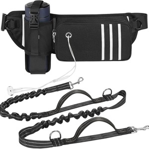 Hands Free Dog Leash with Kettle Fanny Pack Reflective Dog Rope <b>Cat</b> Dog Running Fitness Mobile Waist Bag for Walking Hiking - Product Image 5