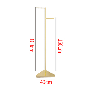 Kệ Trưng Bày Cửa Hàng Quần Áo Màu Vàng Kim Hiện Đại, Kệ Treo Quần Áo Loại Sàn, Giá Treo Quần Áo Bằng Ống Sắt - Product Image 6