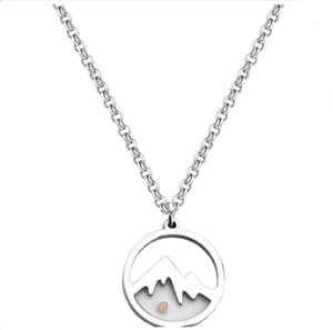 Collar de acero inoxidable con semilla de mostaza para mujer y hombre - Moviendo montañas y llenando mares - Product Image 2