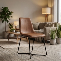 Chaise de salle à manger moderne en cuir PU, style vintage, mobilier de cuisine, salon, siège confortable pour la maison