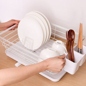Nouveau plateau de <span class=keywords><strong>filtre</strong></span> à <span class=keywords><strong>eau</strong></span> domestique support de rangement simple blanc comptoir égouttoir <span class=keywords><strong>porte</strong></span>-ustensiles de cuisine - Product Image 3