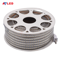 Bandes lumineuses intelligentes SMD 220VAC ultra longues 50m, 120 LED/m, IP65, haute tension, 2835 LED, intérieur/extérieur, commande vocale par application, dimmable