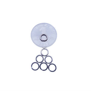 Conector de doble anillo aplanado de acero inoxidable 304 para señuelos de pesca y accesorios de unión ojo a ojo - Product Image 3