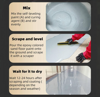 Résine époxy ZT pour revêtement de sol liquide, sable coloré, auto-nivelant, effet marbre, texture granit pour béton