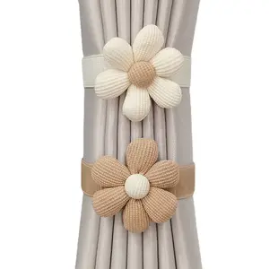Tali gesper tirai boho gaya Jepang, tali pengikat gorden magnetik kreatif, tali gesper untuk sisi tirai