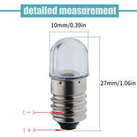 E10 Tornillo Bombilla LED 2835 1SMD Dispositivo LED Indicador Linterna Bombilla 3V 6V 12V Linterna LED Bombilla de repuesto Antorchas