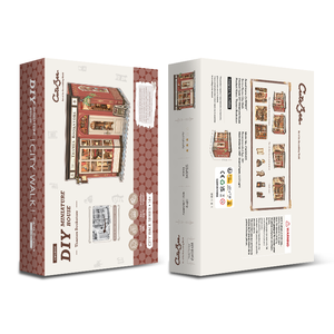 CuteBee ขายดี ชุดบ้านจิ๋ว DIY รุ่น CWGCB405 ร้านหนังสือเทมส์ ตัวต่อไม้ 3 มิติ ชุดต่อหนังสือ 3 มิติ สำหรับผู้ใหญ่ - Product Image 6