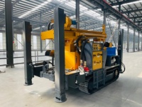 Machine de forage de puits d'eau portable mini 300m de type chenillé/à roues avec composants de base à moteur et roulement pour puits d'eau, fabriquée en Chine