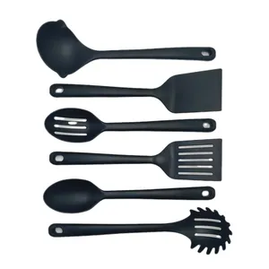 BPA Free Geschirrs püler Safe RPET Utensilien Set Küche Kochen Schwarze Utensilien