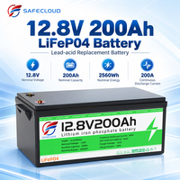 Batterie au lithium 12,8 V 200 Ah pour bateaux, sortie d'énergie fiable, longue durée de vie, 3000 cycles