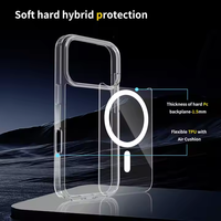 Coque de Téléphone Mobile Transparente Anti-Chute Magnétique Robuste Fabrication en Gros pour iPhone 17 Pro Max Anti-Choc Claire