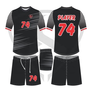 Custom Men's Soccer Uniform Set Orange Hexagon Pattern Sublimated Quick Dry Jersey Shorts Moisture Wicking Anti-Bacterial - Product Image 5